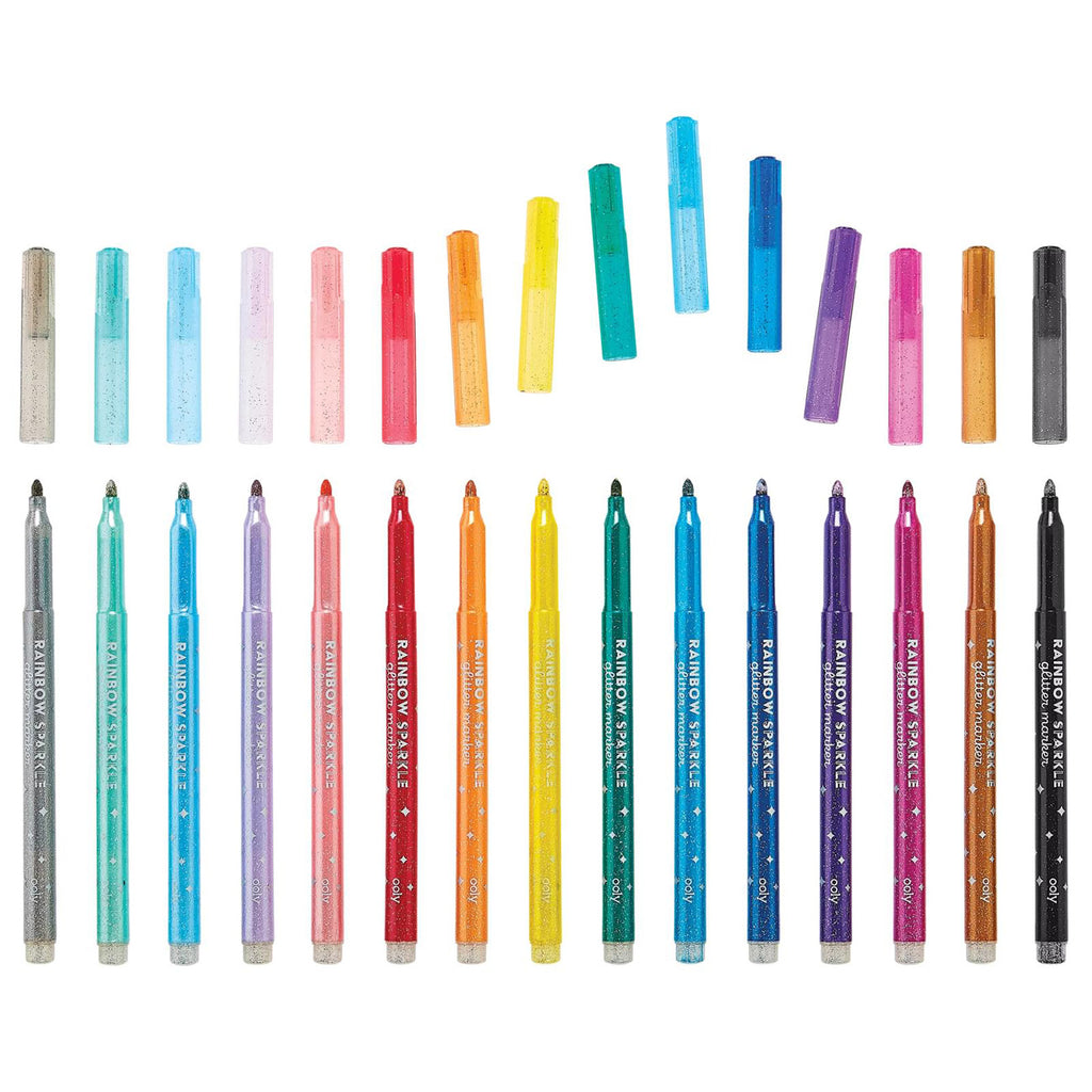 Buy OOLY rainbow sparkle glitter markers 15 stks 6 jr+