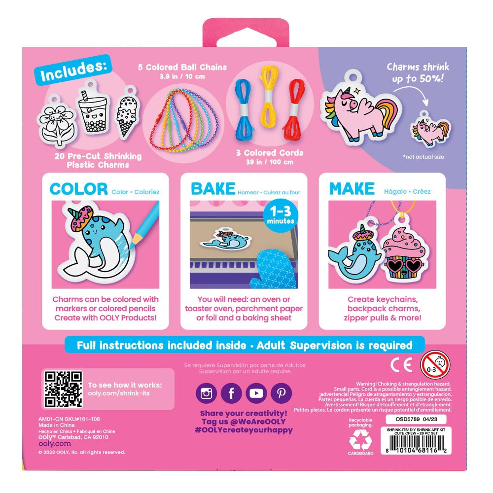 OOLY shrink-its DIY art kit Cute crew 6 jr+ 810104681162