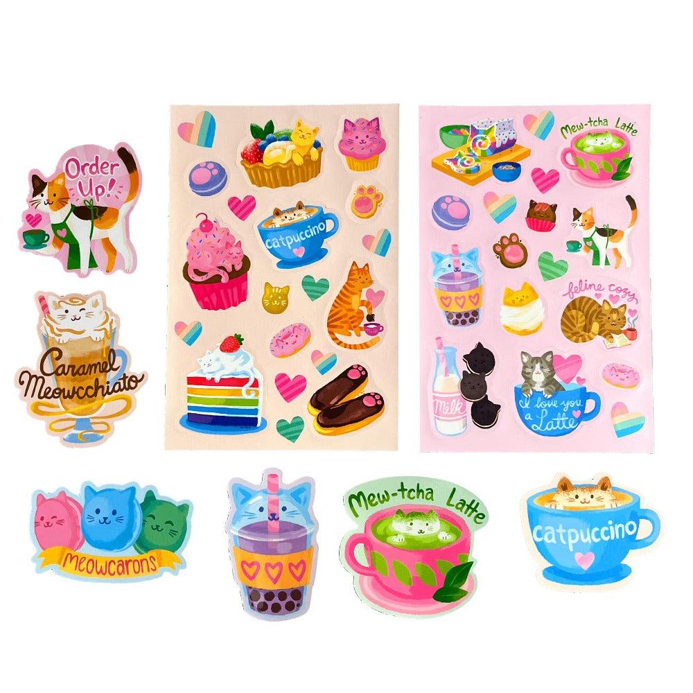 Buy OOLY stickiville geurstickers Cat cafe