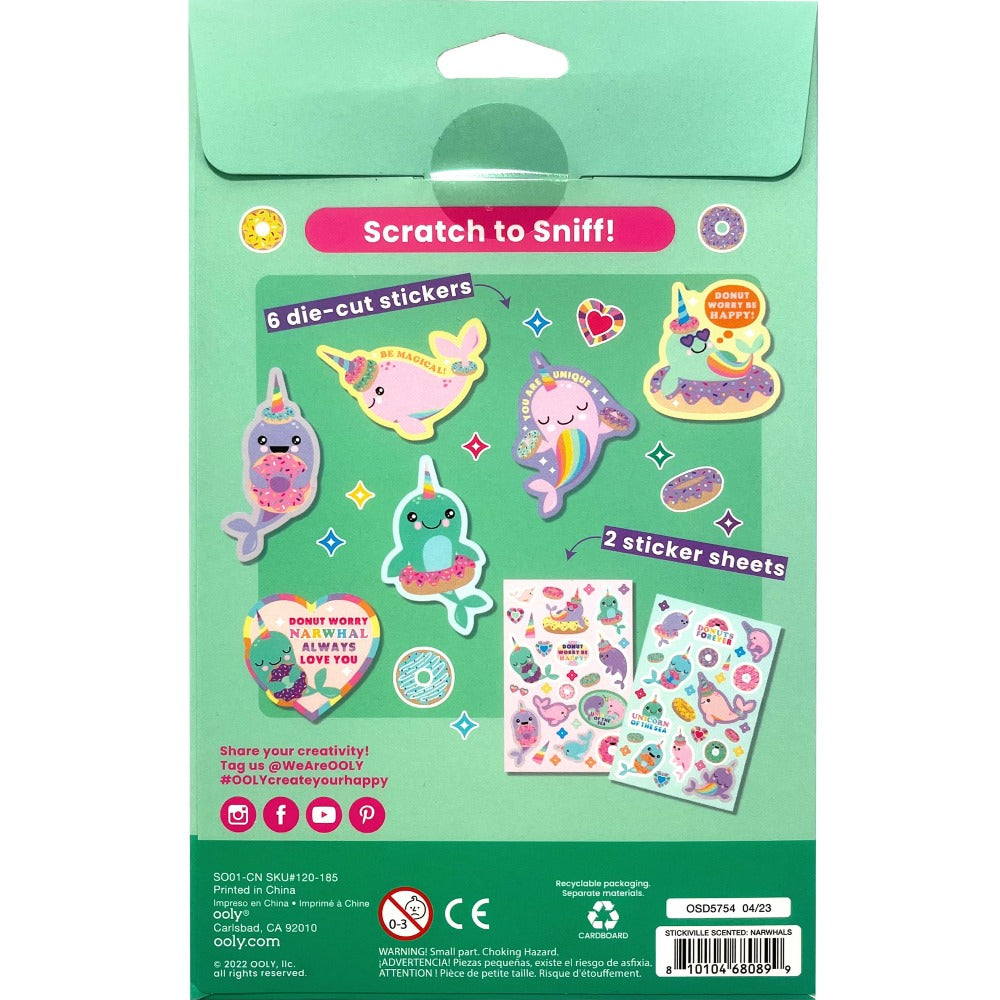 OOLY stickiville geurstickers Nom nom narwals 810104680899