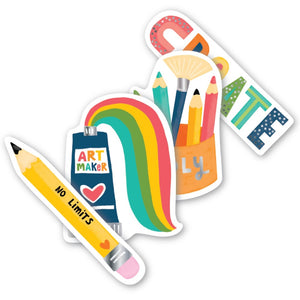 OOLY stickiville stickers Art maker vinyl 4 stks