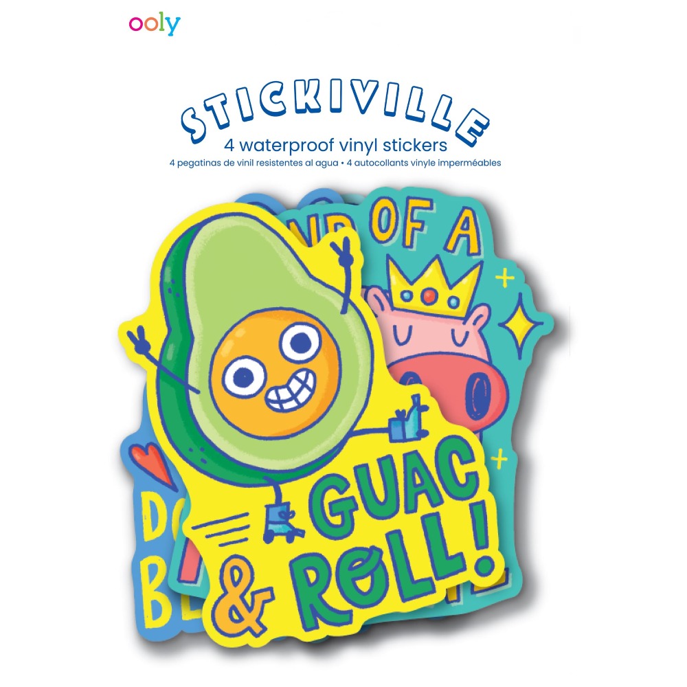 Buy OOLY stickiville stickers Punny pals vinyl 4 stks