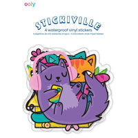 OOLY stickiville stickers Silly Kitties vinyl 4 stks