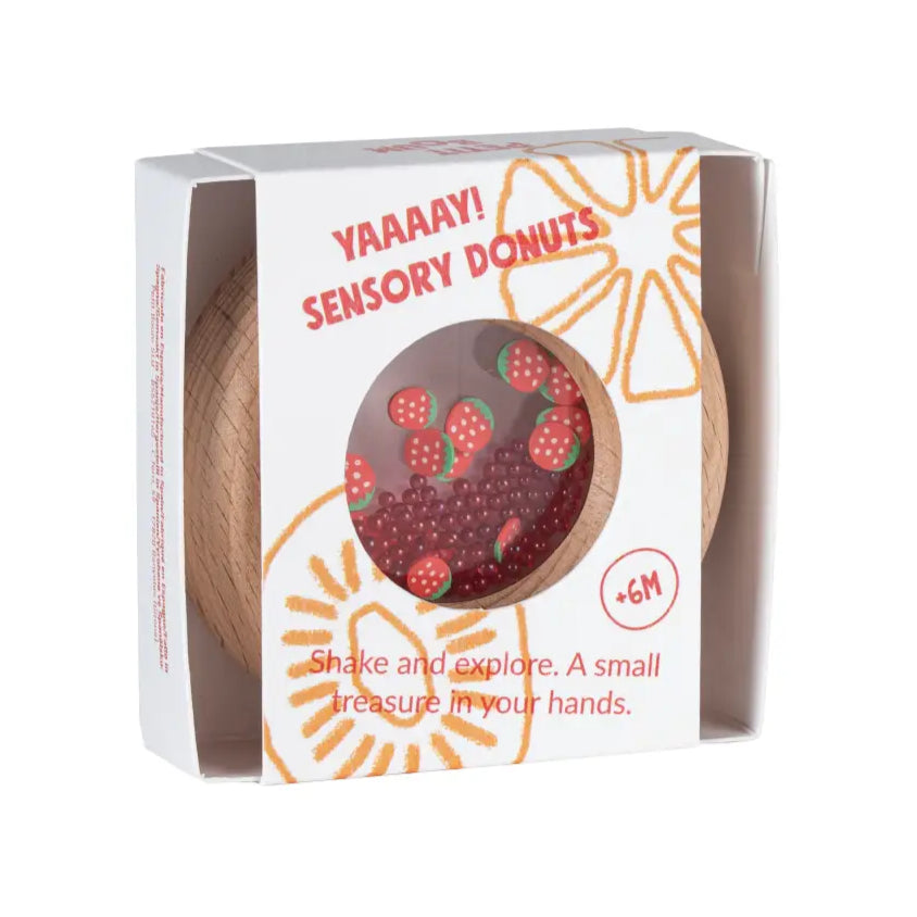 Buy Petit Boum sensorische donut aardbeien 6 mnd +
