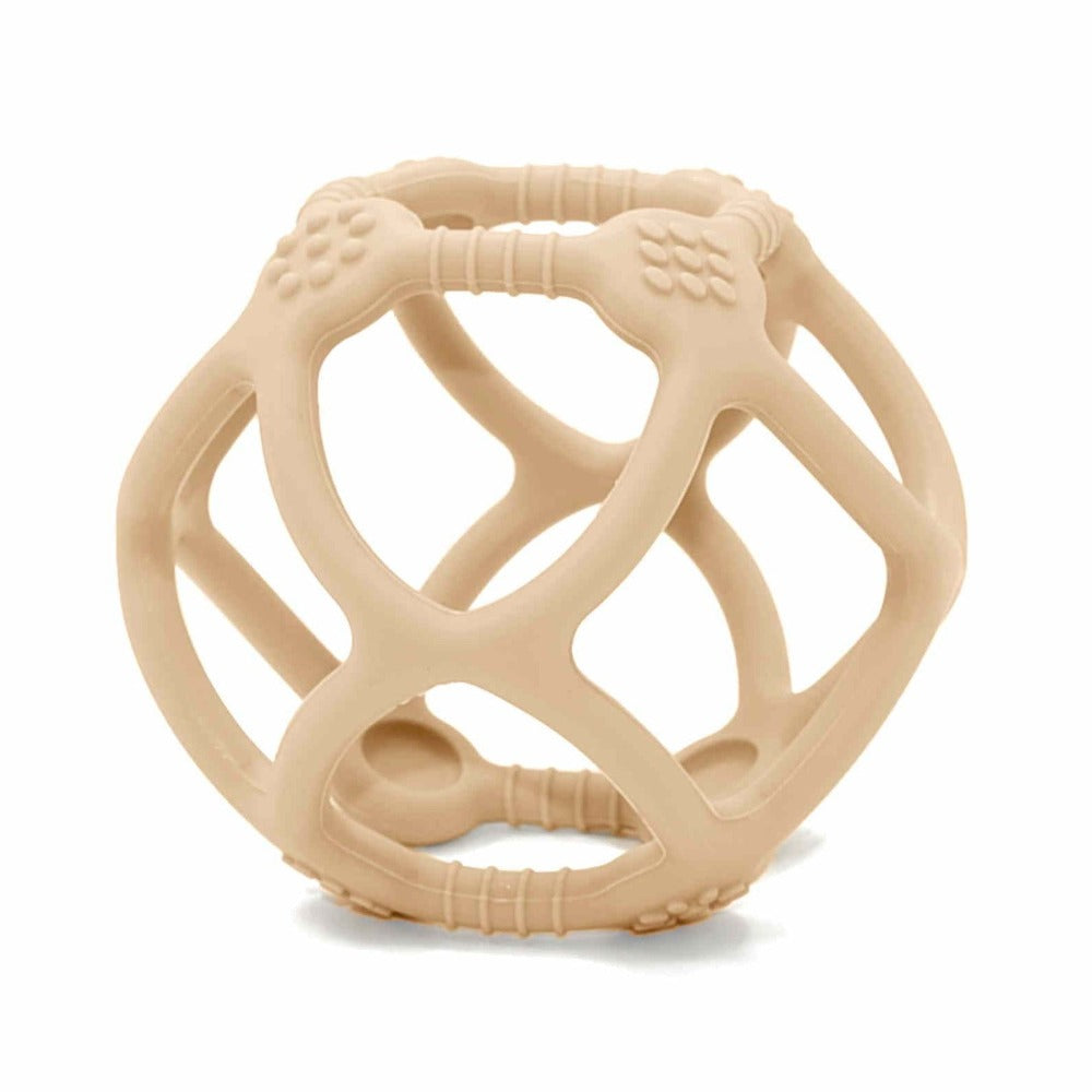 Petit Monkey bijtspeeltje bal honey peach 0 mnd+