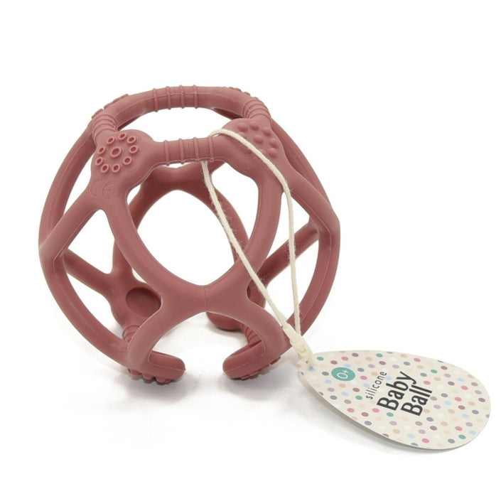 Petit Monkey bijtspeeltje bal mahony rose 0 mnd+