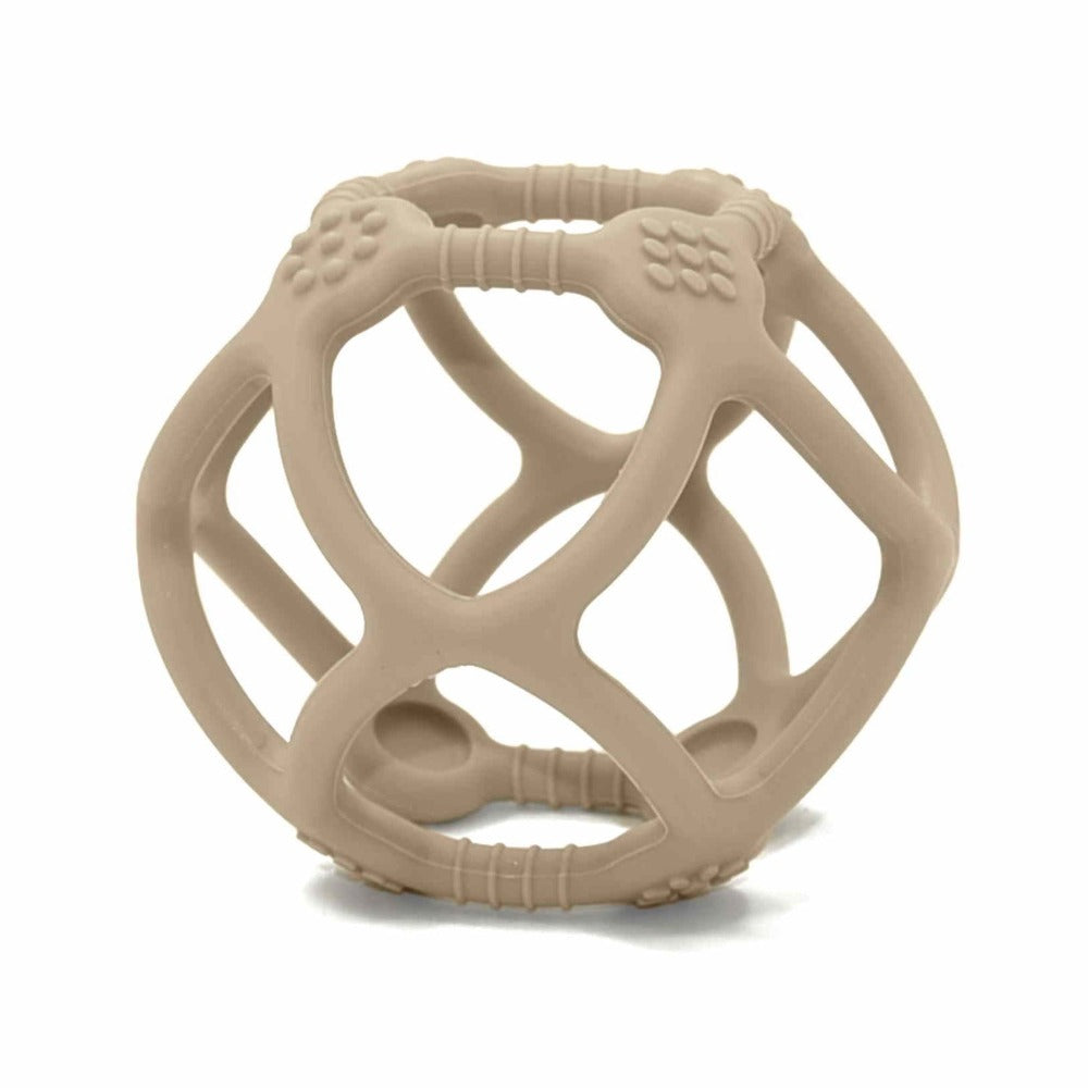 Petit Monkey bijtspeeltje bal taupe 0 mnd+