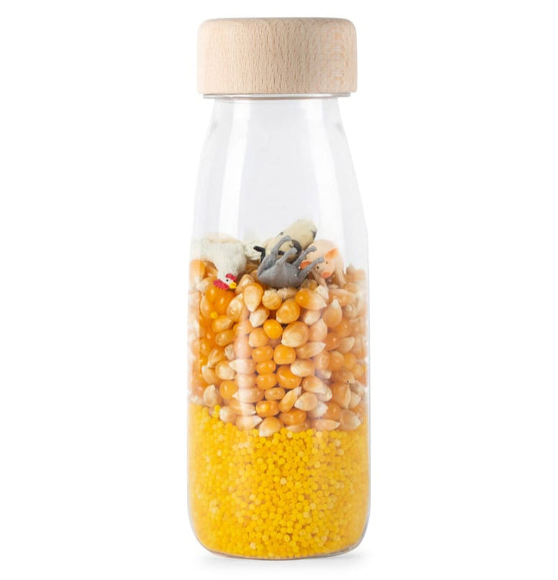 Petit Boum sensorische fles Spy Farm 3 mnd+