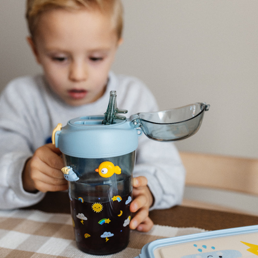 Petit Monkey 2 in 1 drinkfles Sparkling Sky 8719244227129