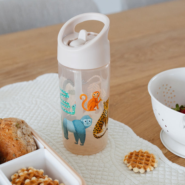 Petit Monkey drinkfles upside down animalsDB48-Rd