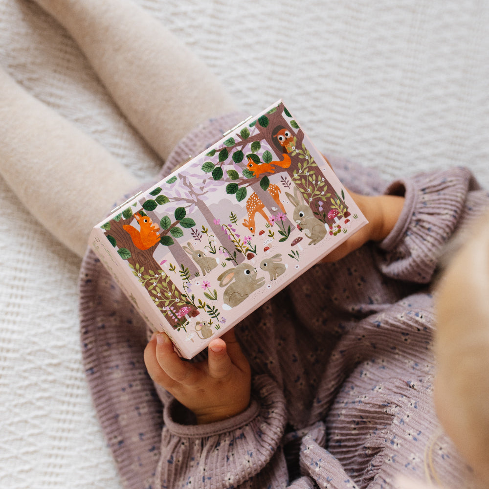 Buy Petit Monkey bijoux music box woodland