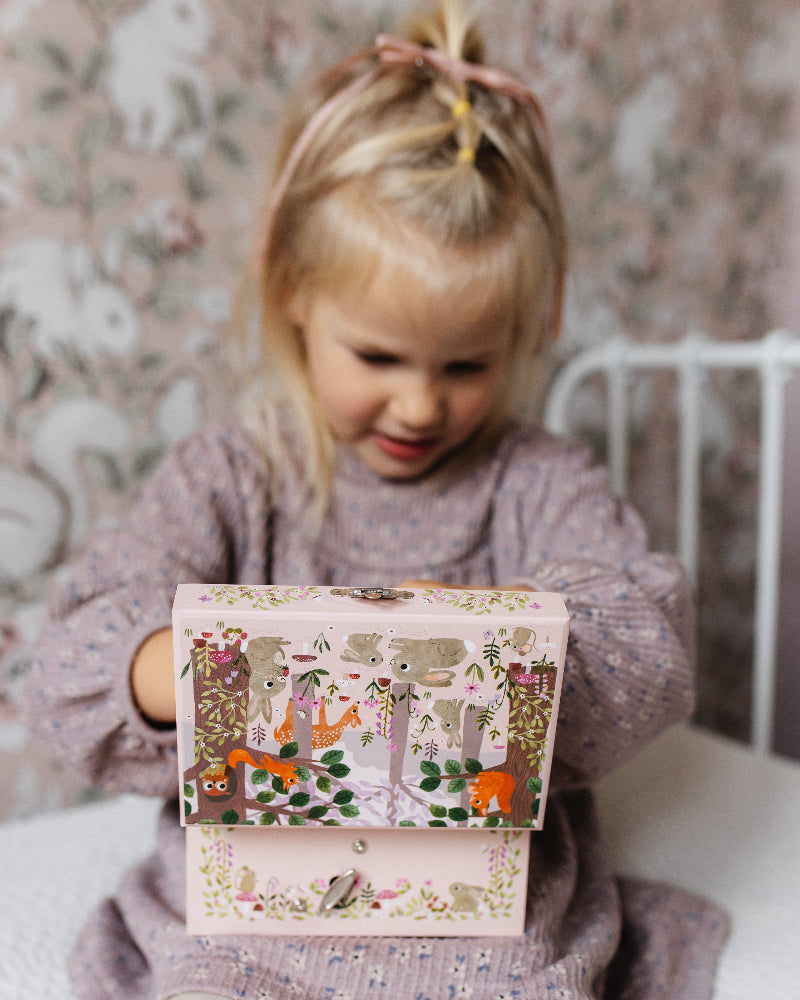 Petit Monkey bijoux music box woodland