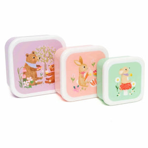 Petit Monkey snackbox set animals picnic 12 x 12 cmLB57-R