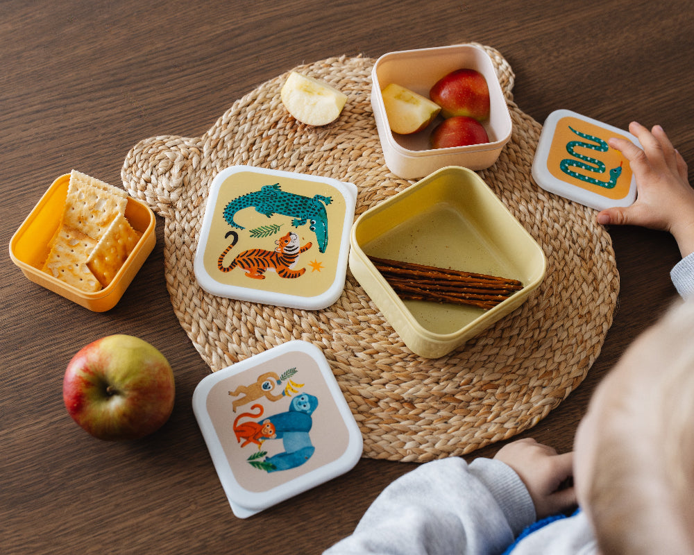 Buy Petit Monkey snackbox set upside down animals 12 x 12 cm