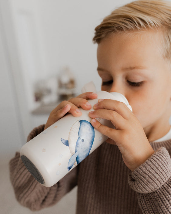 Petit Monkey stainless steel drinkfles WhaleVSB7-Re