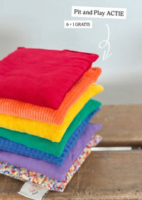 Pit and Play pittenzakjes Classic set regenboog 6 + 1 superconfetti A