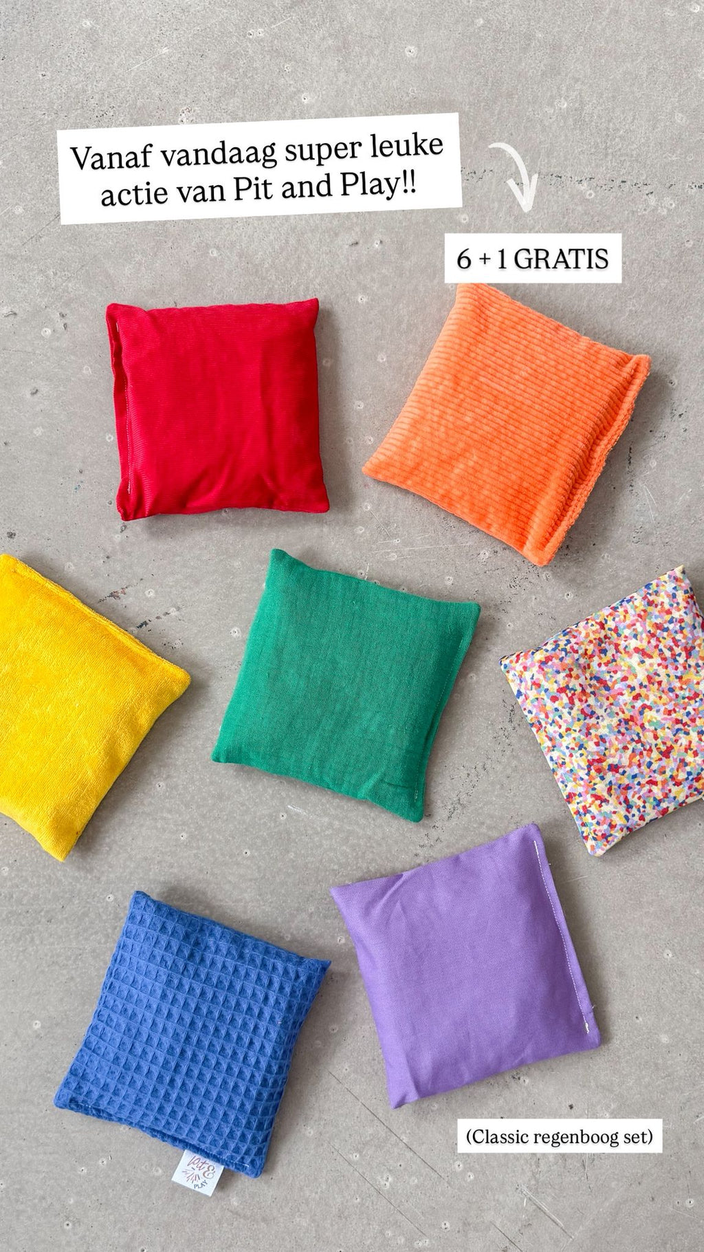 Buy Pit and Play pittenzakjes Classic set regenboog 6 + 1 superconfetti 6 mnd+