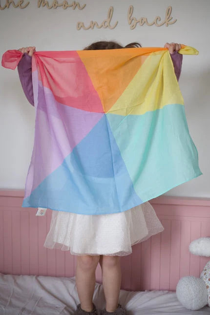 Pit and Play speeldoek pastel colorblock XXL 120 x 120 cm