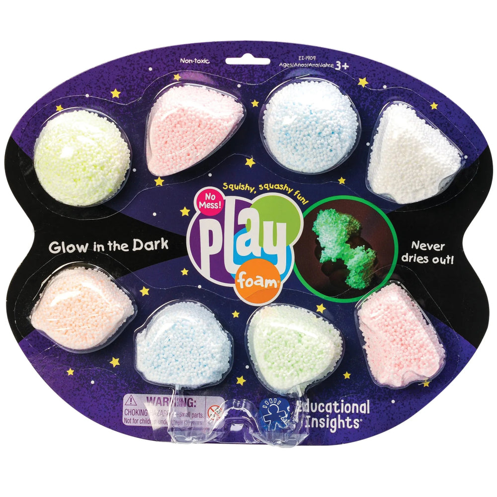 Playfoam foam clay glow in the dark 8 stks 3 jr+