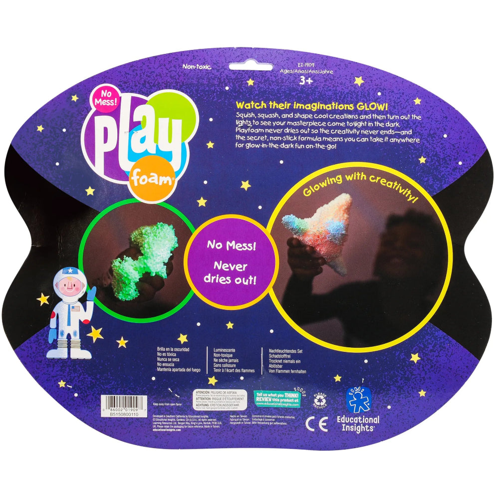 Playfoam foam clay glow in the dark 8 stks 3 jr+