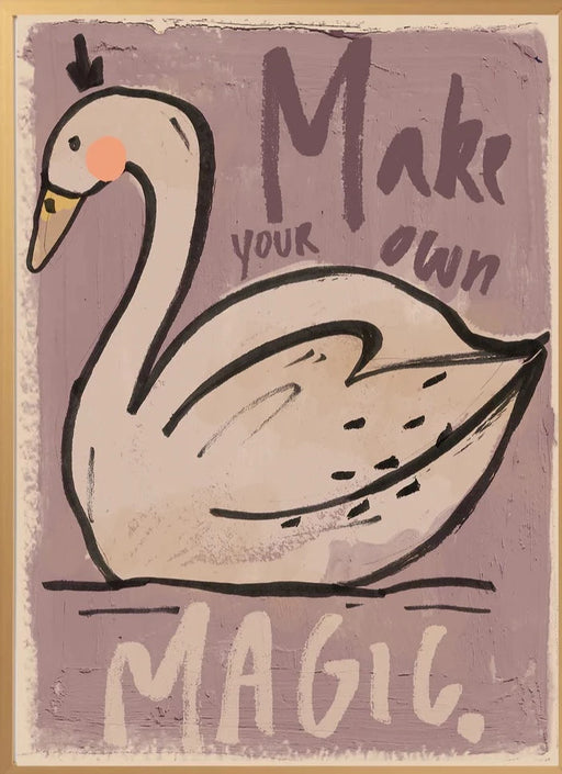 Studio loco poster magic swan 50 x 70 cm SLpostermagicswan