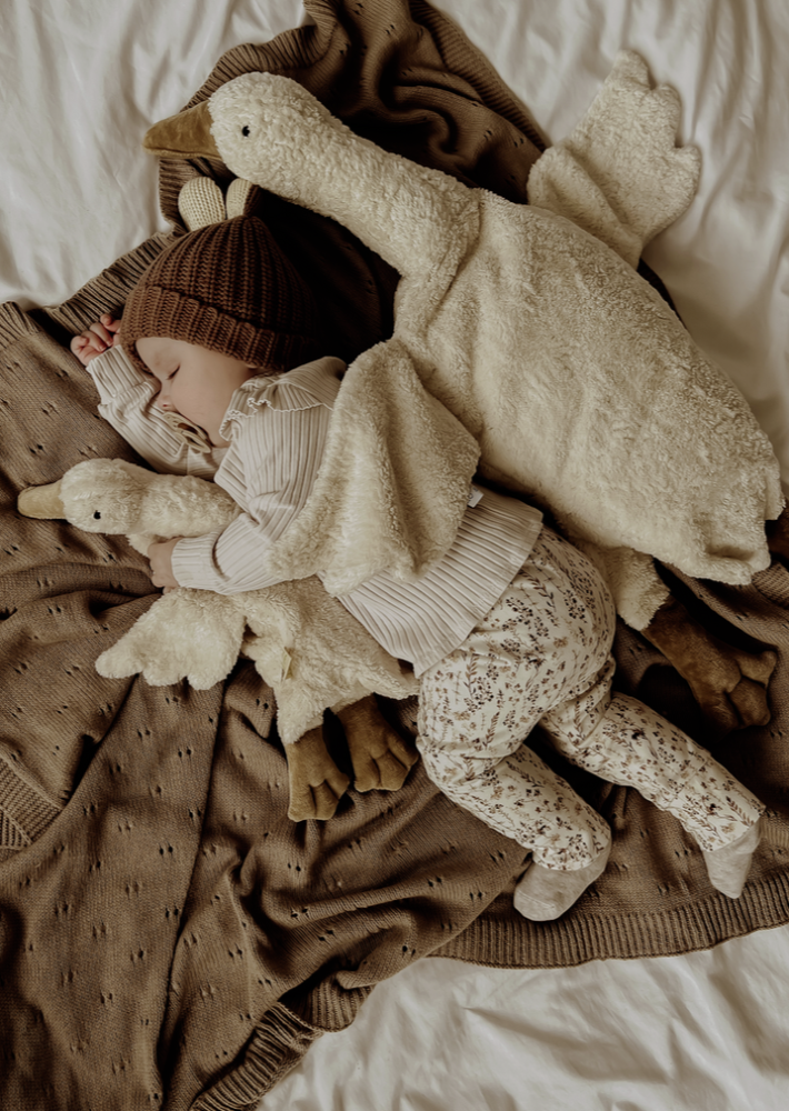 Senger Naturwelt heat cuddly goose white large 2 months+ 100% organisch katoen + lamswol + spelt