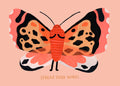 Petit Monkey ansichtkaart Spread your wings PC60-R