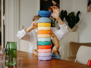 Stapelstein MINI regenboog classic 6 stks