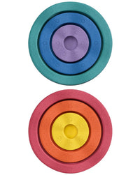 Stapelstein Bloom stacking stones 6 + 1 Rainbow pastel