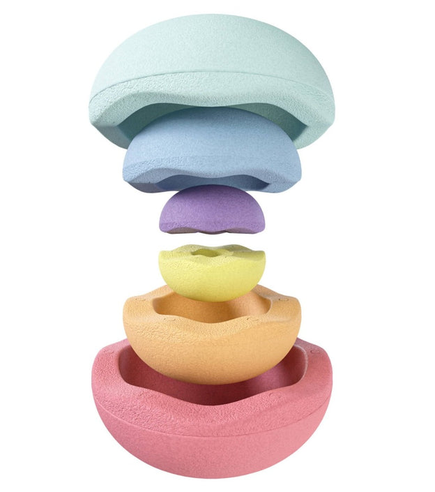 Stapelstein Bloom stacking stones 6 + 1 Rainbow pastel