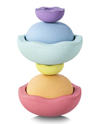 Stapelstein Bloom stacking stones 6 + 1 Rainbow pastel