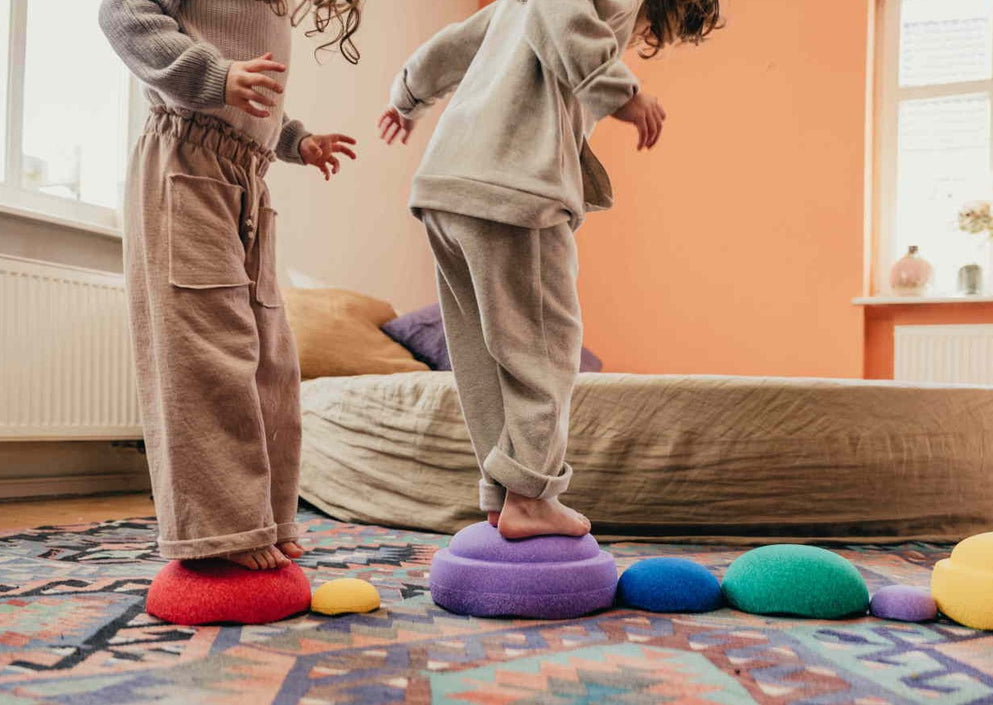 Stapelstein Bloom stacking stones 6 + 1 Rainbow pastel