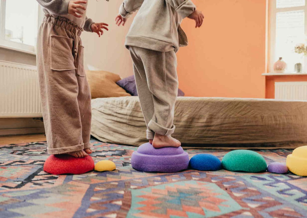 Stapelstein Bloom stacking stones 6 + 1 Rainbow pastel