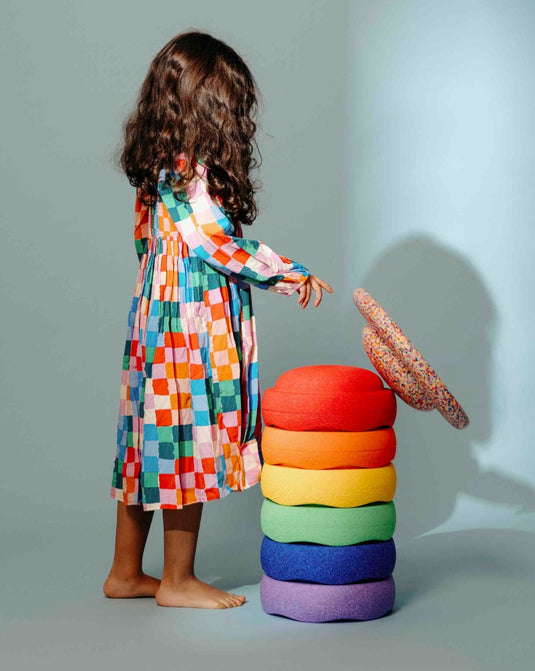 Stapelstein regenboog classic + super confetti balance board