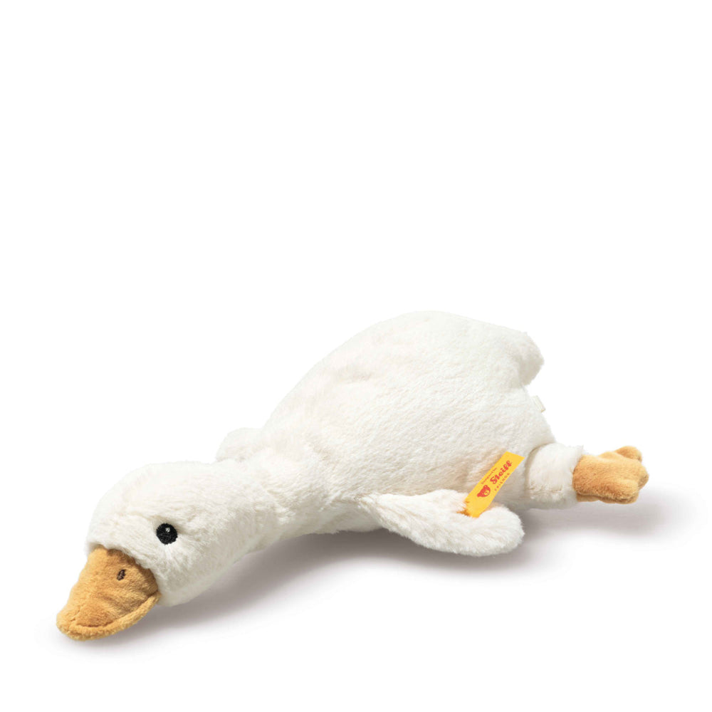Steiff gans knuffel Gilda met rammelaar 21 cm wit 4001505242854 a