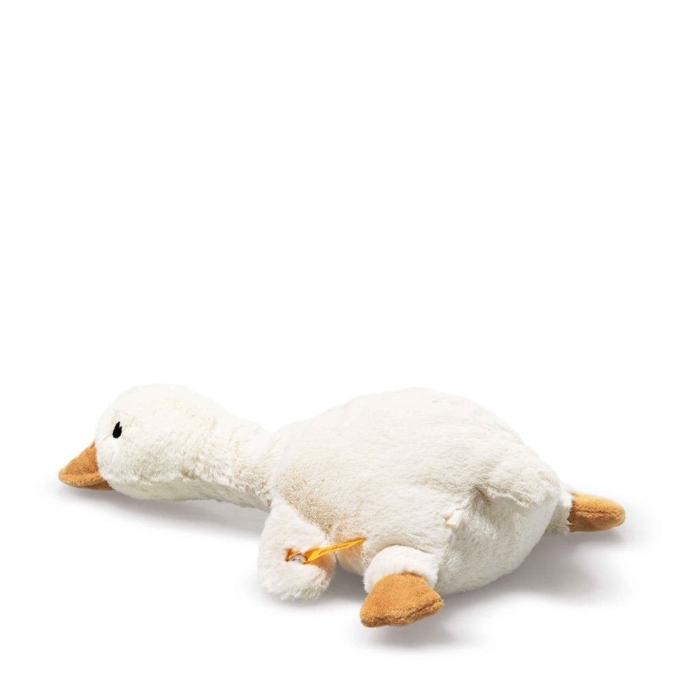 Steiff gans knuffel Gilda met rammelaar 21 cm wit 4001505242854 c
