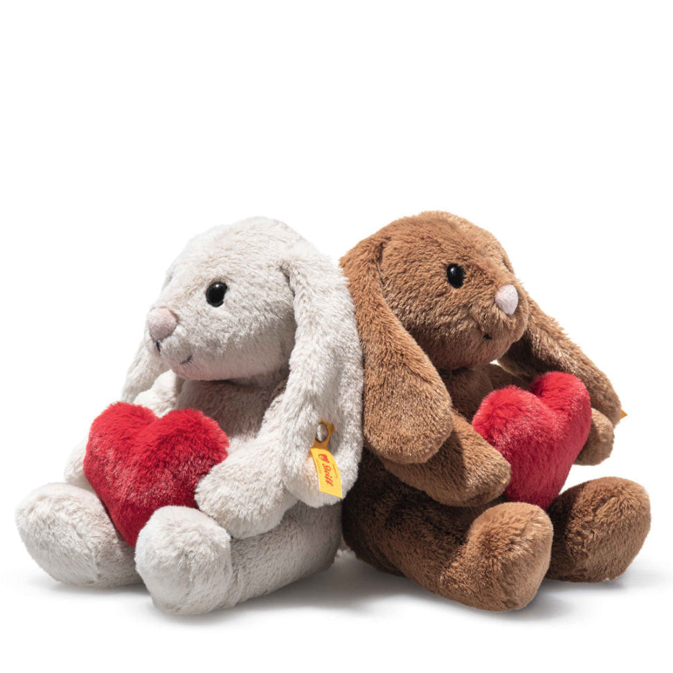 Buy Steiff knuffel konijn Hoppie Love 16 cm licht grijs