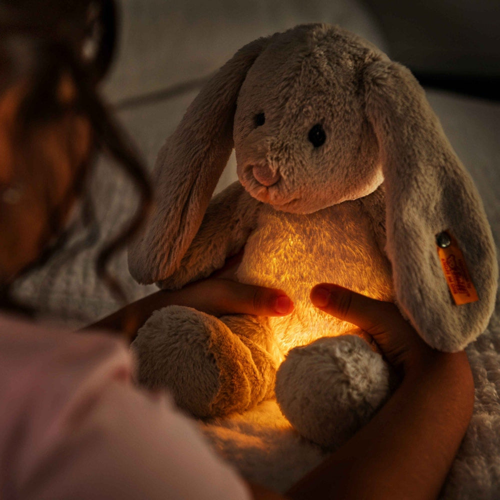 Steiff nachtlamp knuffel Hoppie konijn 28 cm licht grijs 4001505081026