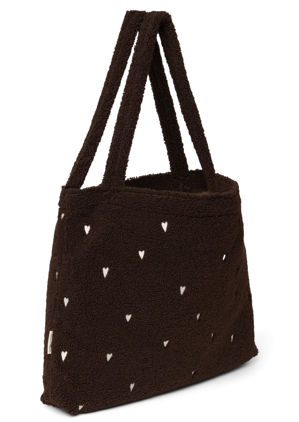 Buy Studio Noos mom bag teddy chocolate brown hearts