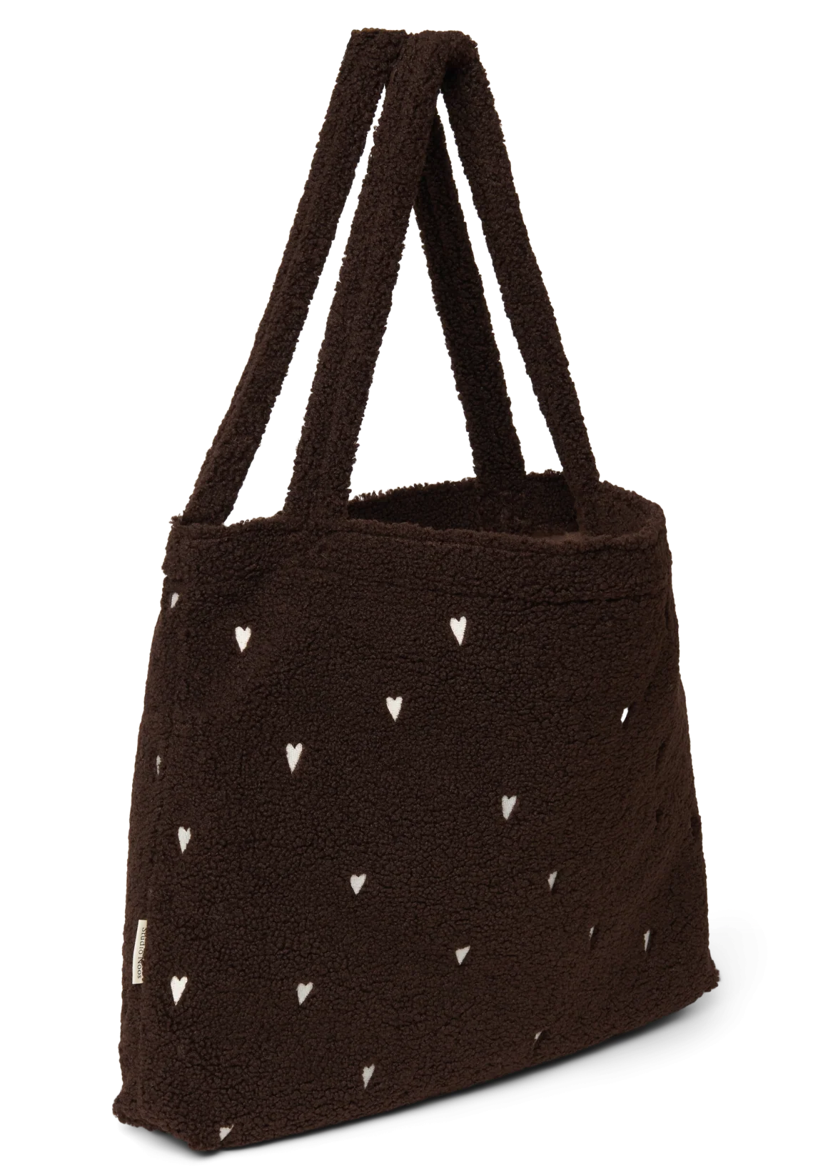 Buy Studio Noos mom bag teddy chocolate brown hearts