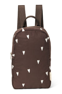 Studio Noos rugzak mini brown hearts c