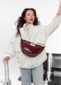 Studio Noos vegan leather fanny pack burgundy 6151923332397