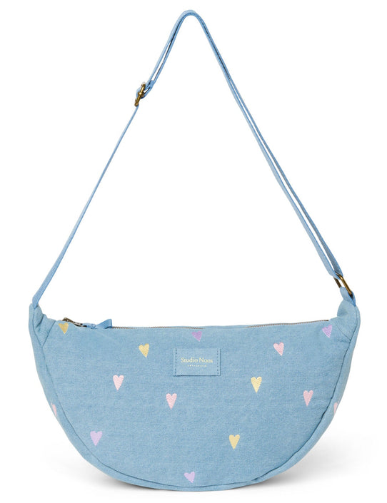 Studio Noos denim fanny pack light blue hearts 6153324685676
