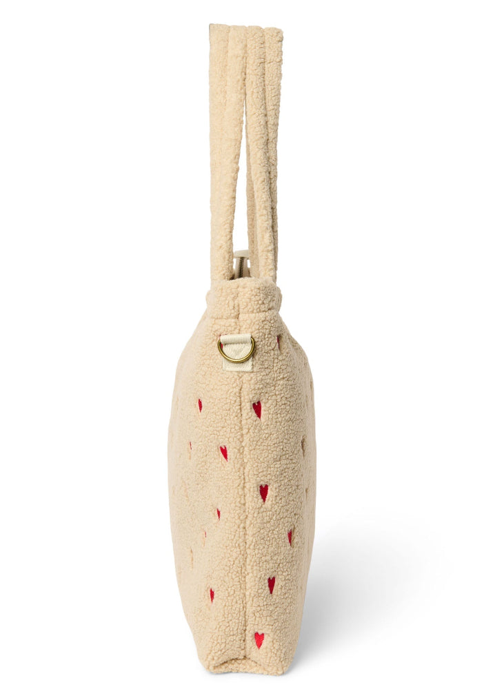 Studio Noos diaper bag teddy ecru hearts 6150731763782