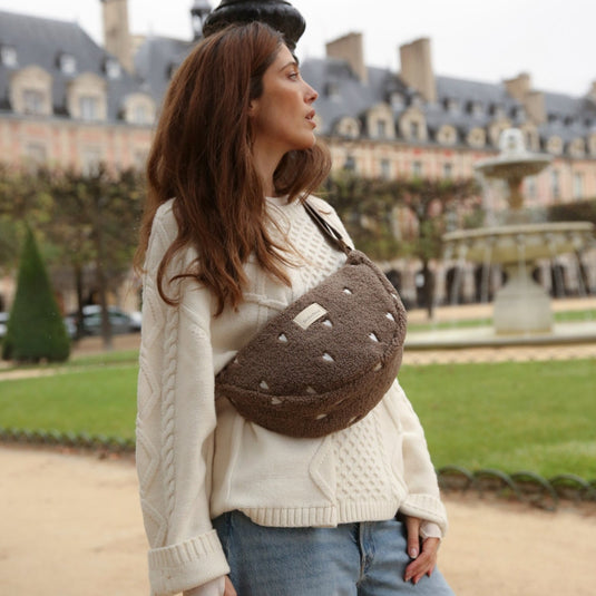 Studio Noos fanny pack brown hearts teddy 6096726372365 a