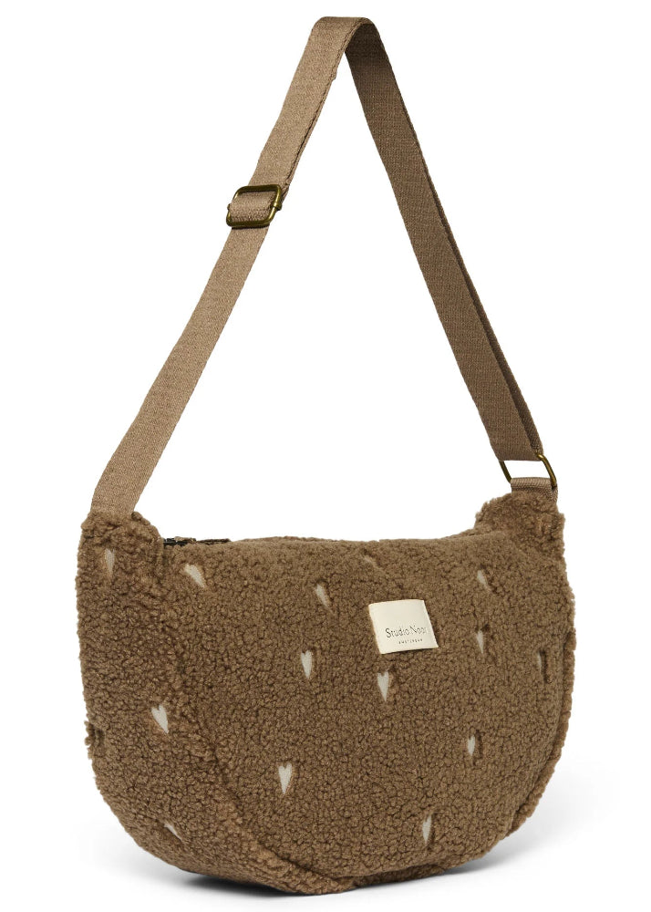 Studio Noos fanny pack brown hearts teddy 6096726372365