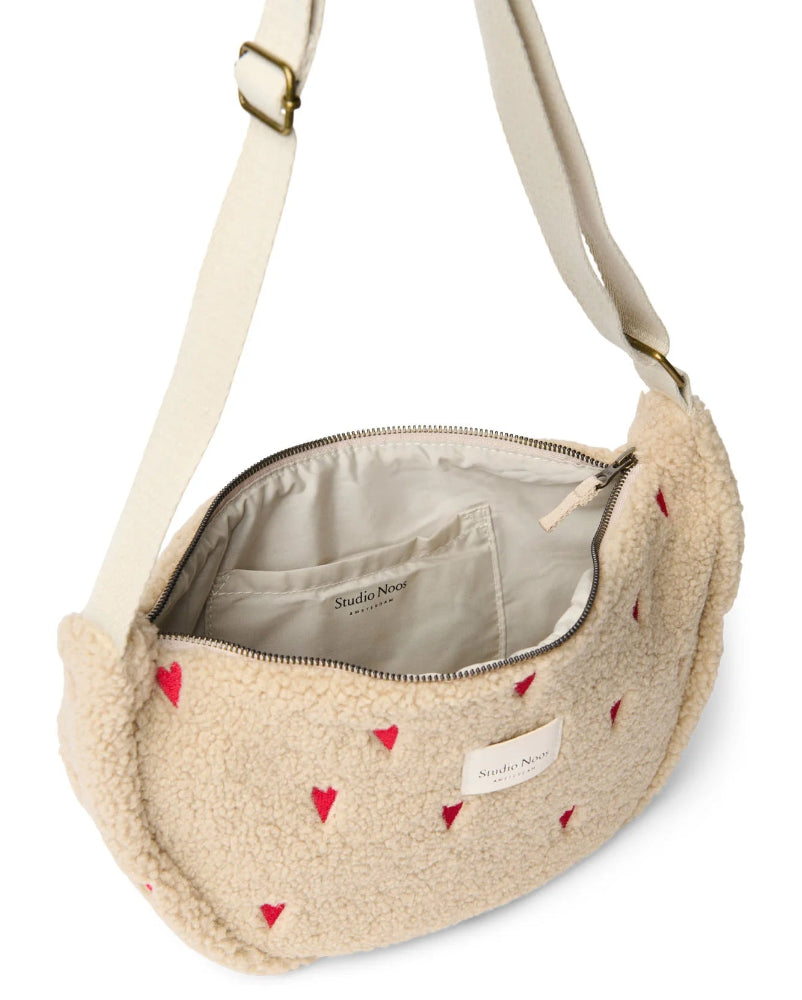Studio Noos fanny pack ecru hearts teddy 6096702391335