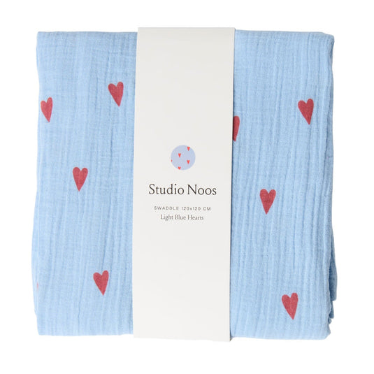 Studio Noos hydrofiele doek light blue hearts 120x120 6151900094027 a