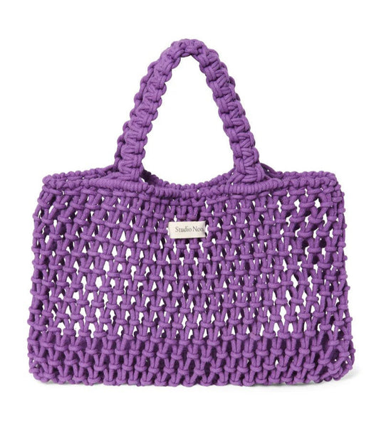 Studio Noos mini handbag macrame purple 