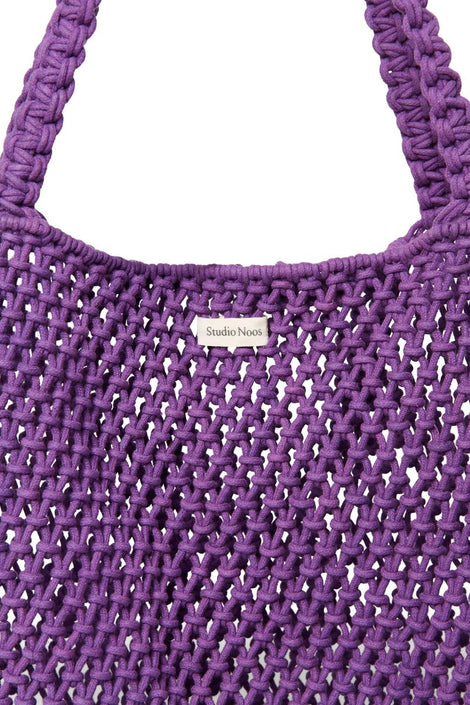 Studio Noos mom bag macrame purple c